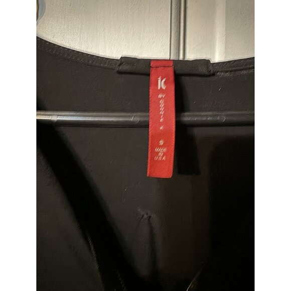 Ic By Connie K Black Zip-Front Long Sleeve Dress Size S - Picture 4 of 7